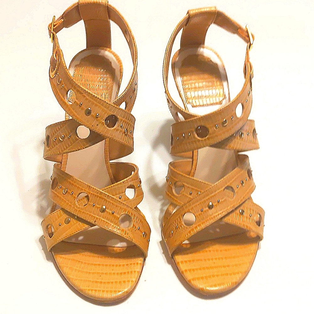 CHRISTIAN DIOR STUDDED CUTOUT SANDALS